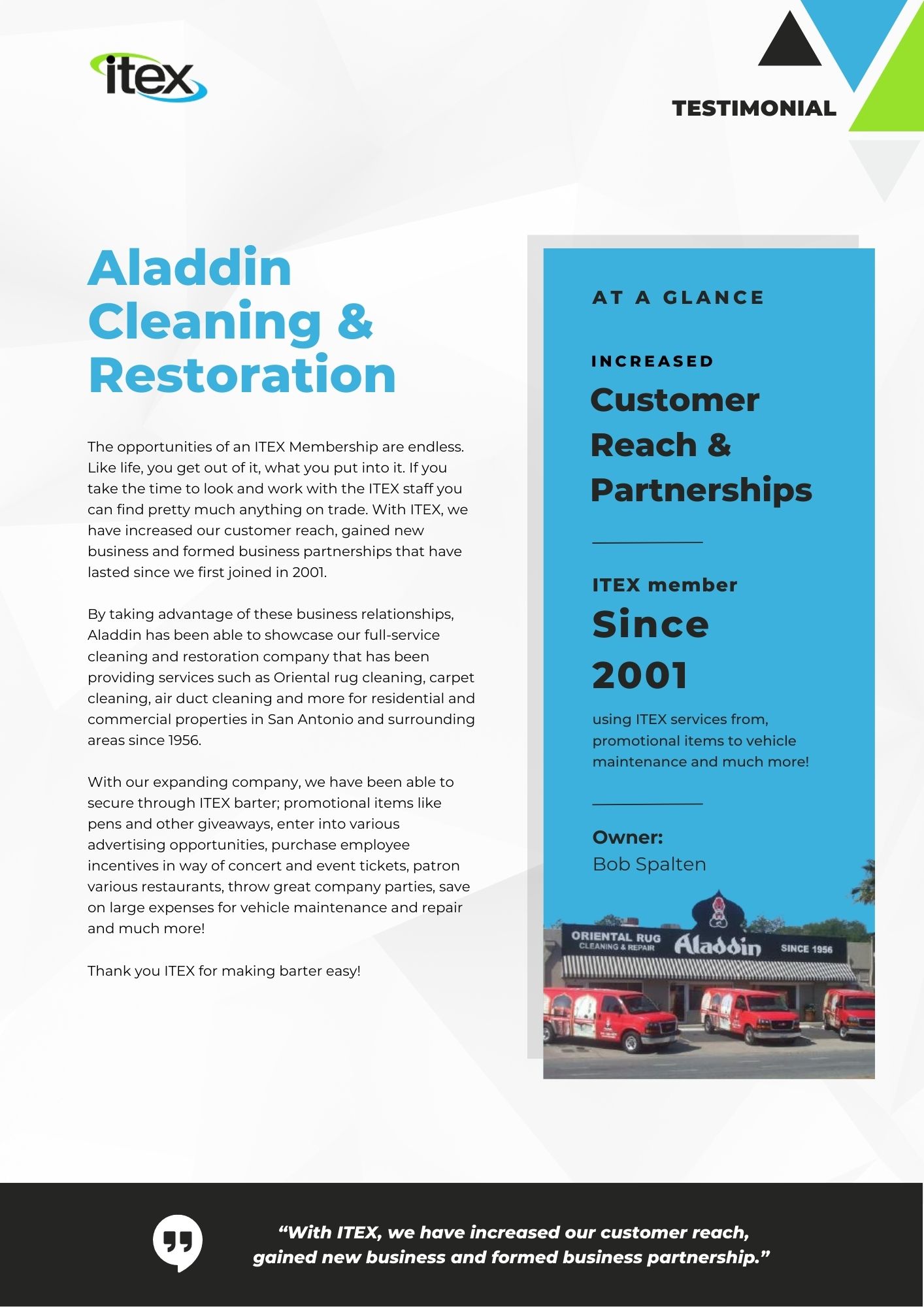 Aladdin Cleaning and Restoration Case Study Image